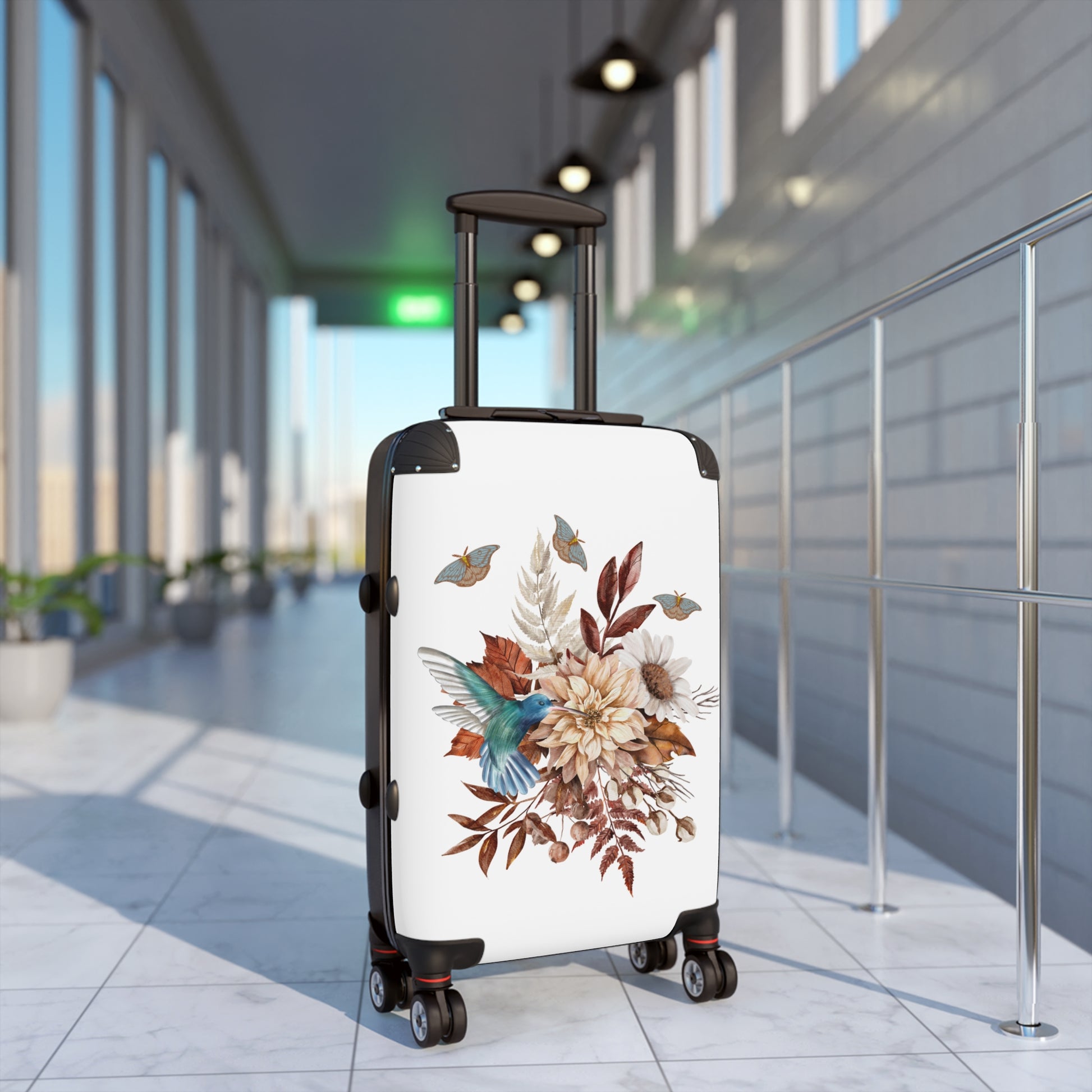 Hard Shell Suitcase Hummingbird Design
