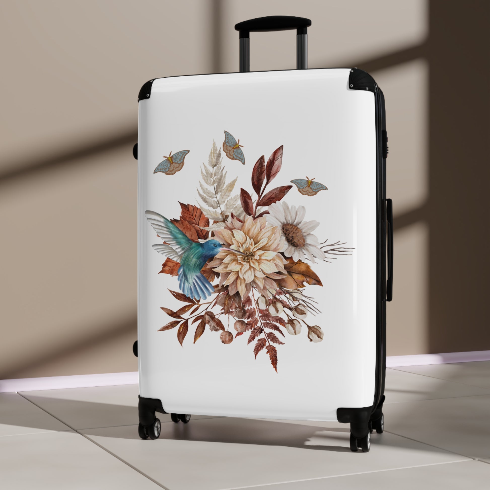Hard Shell Suitcase Hummingbird Design