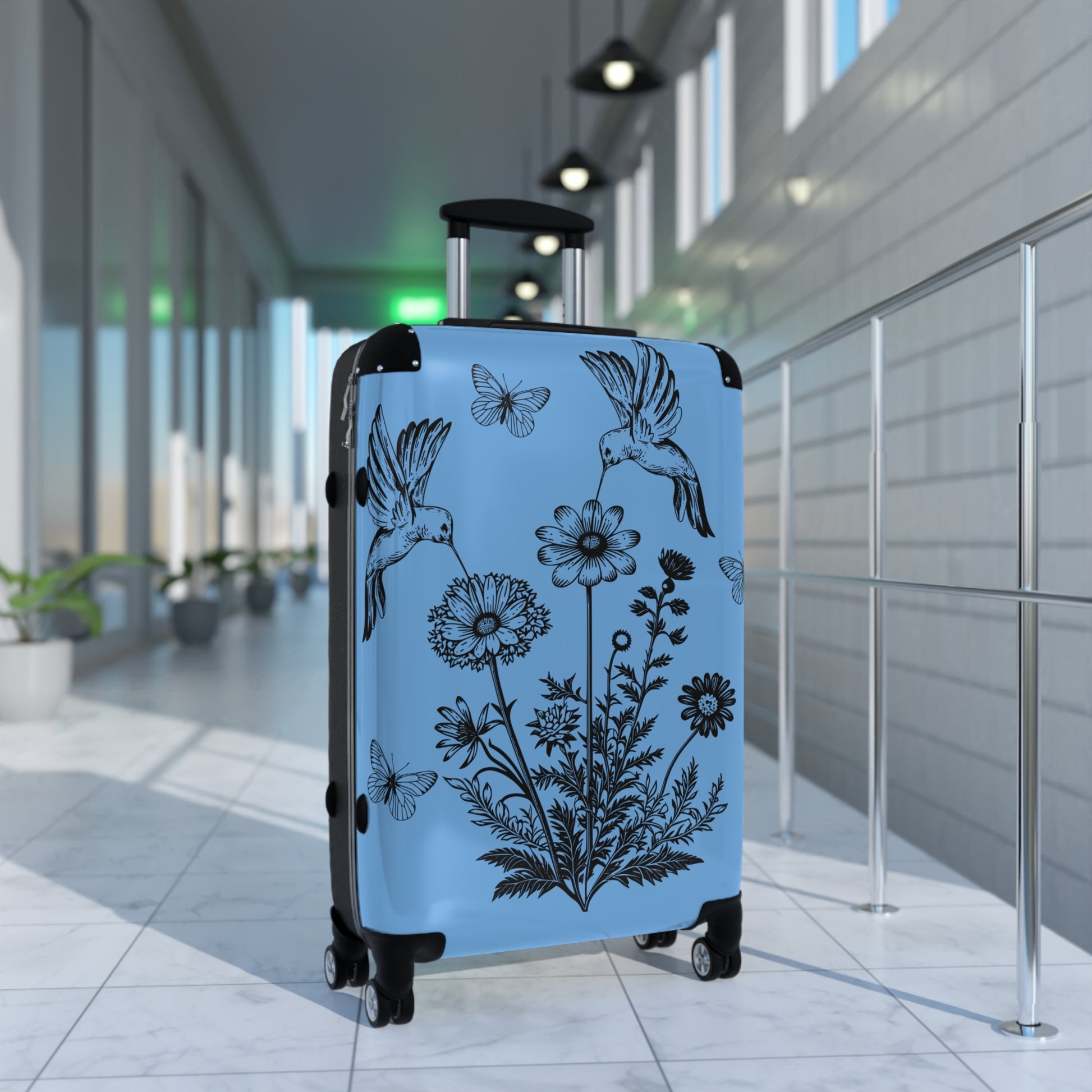 Travel Suitcase - Hummingbird Design