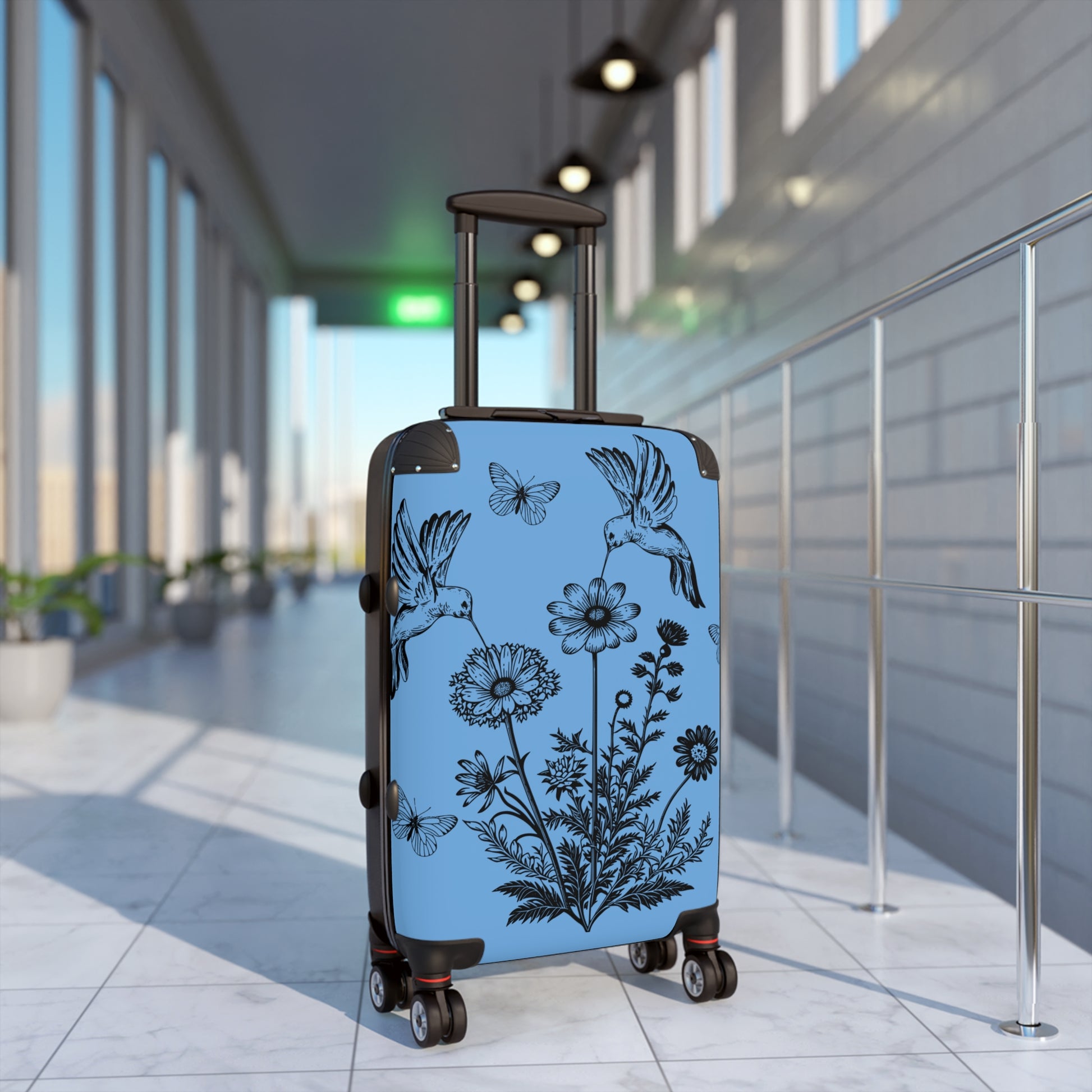 Travel Suitcase - Hummingbird Design