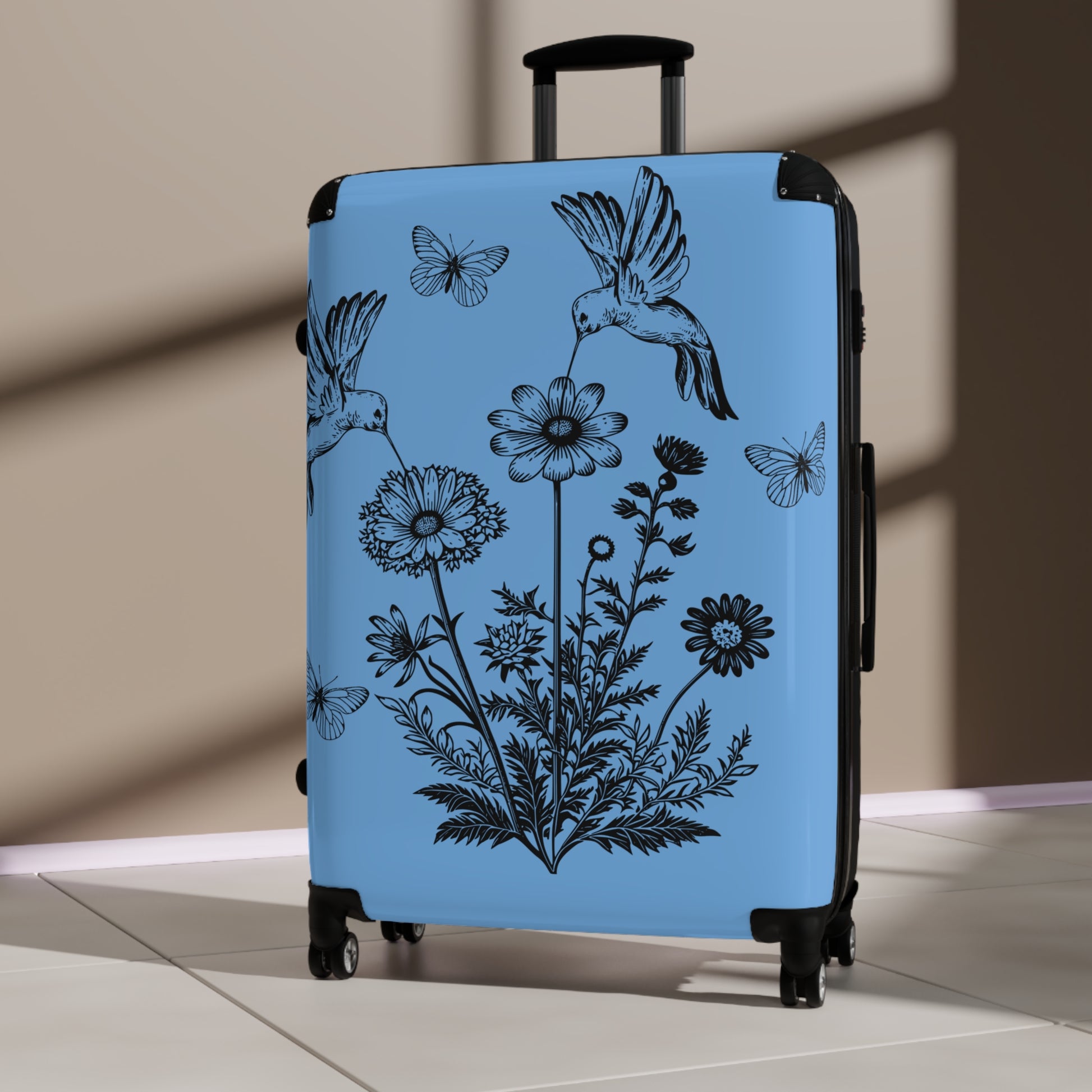 Travel Suitcase - Hummingbird Design