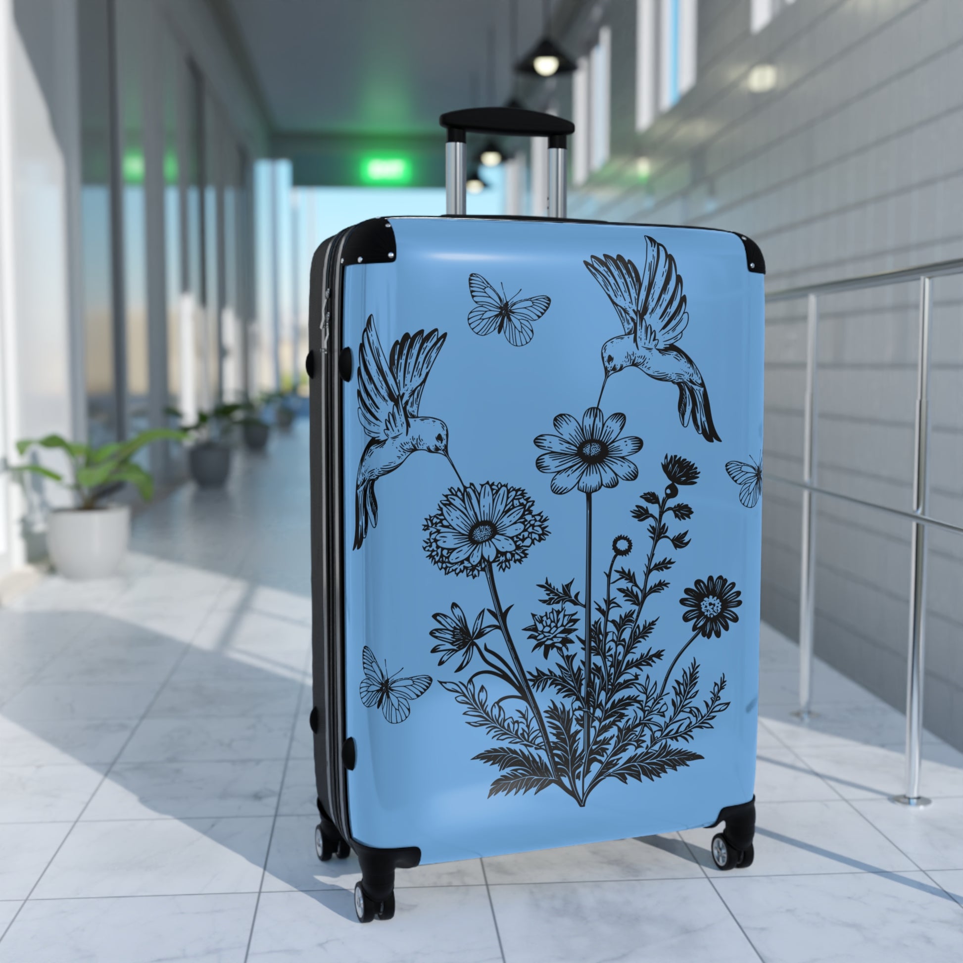 Travel Suitcase - Hummingbird Design