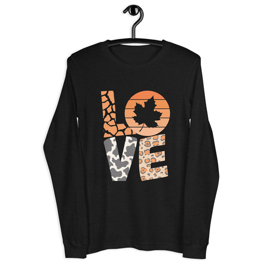 Womens Long Sleeve Tee Autumn Love